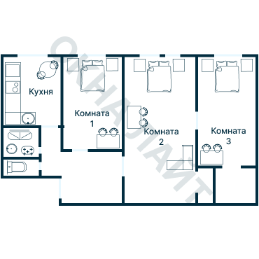 Остекление планировки 1817 дома II-29