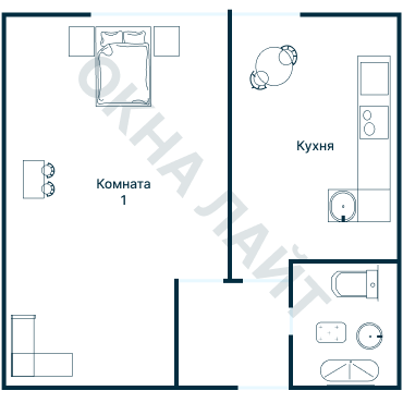 Остекление планировки 1835 дома II-29