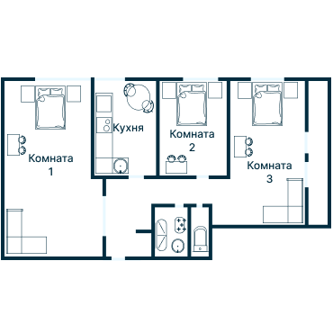 Остекление планировки 4839 дома II-49