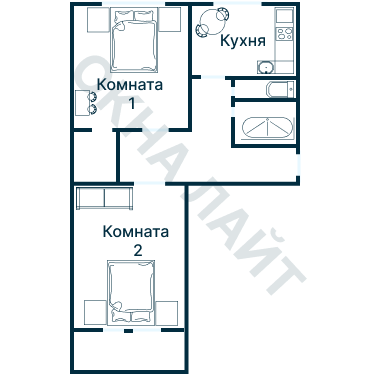 Остекление планировки 4850 дома II-49
