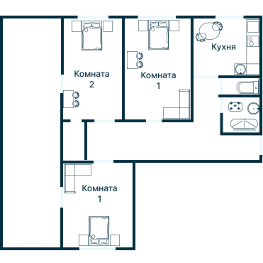 Остекление планировки 4859 дома II-49