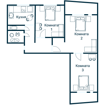 Остекление планировки 4876 дома II-49