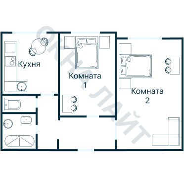 Остекление планировки 4899 дома II-49