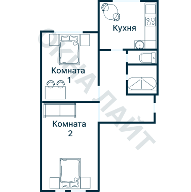 Остекление планировки 1838 дома II-67 «Башня Вулыха»