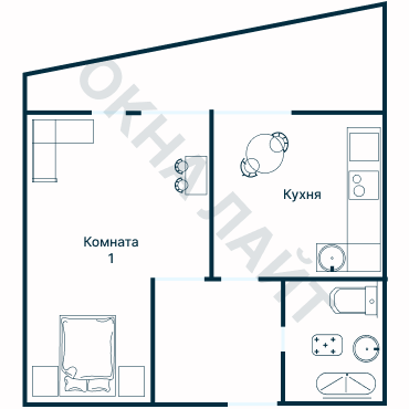 Остекление планировки 1929 дома II-68-04