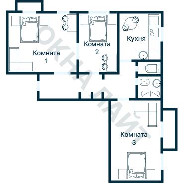 Планировка 1957