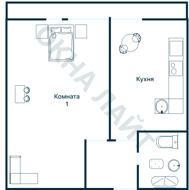 Остекление планировки 1977 дома II-68Б