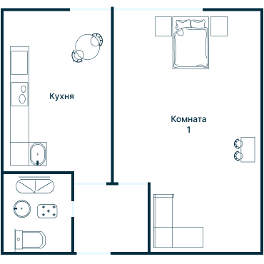 Остекление планировки 2029 дома II-68НБ