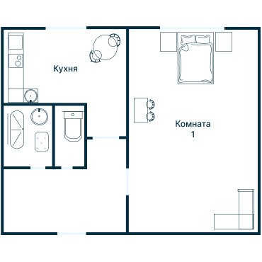 Остекление планировки 2601 дома К-7
