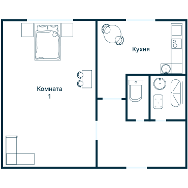 Остекление планировки 2602 дома К-7
