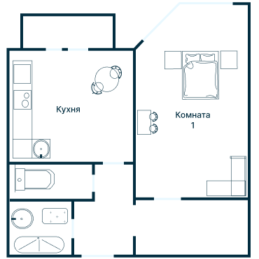 Остекление планировки 2624 дома КОПЭ