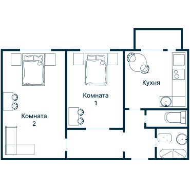 Остекление планировки 2658 дома КОПЭ