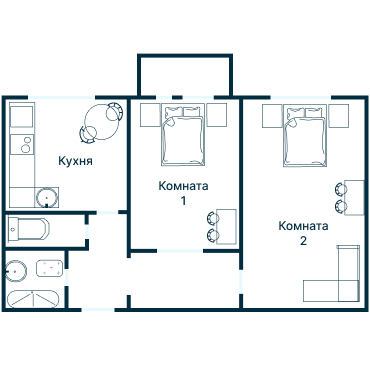Остекление планировки 2662 дома КОПЭ