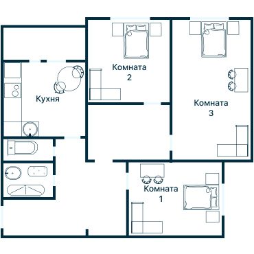 Остекление планировки 2677 дома КОПЭ