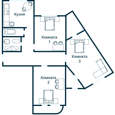 Остекление планировки 2680 дома КОПЭ