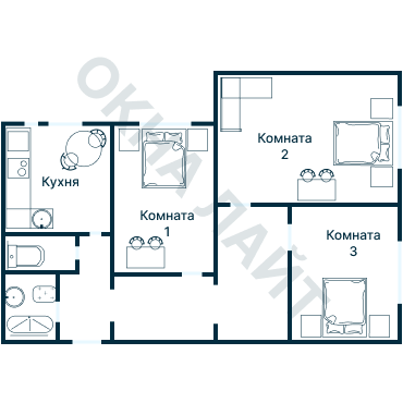 Остекление планировки 2690 дома КОПЭ