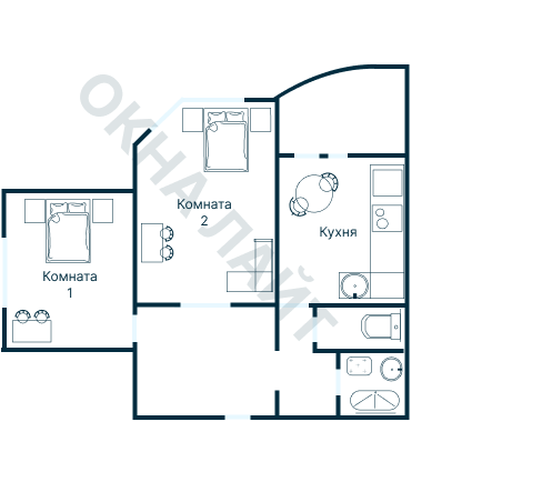 Остекление планировки 2729 дома КОПЭ-Башня