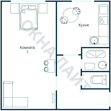Остекление планировки 2732 дома КОПЭ-Башня