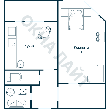 Остекление планировки 2756 дома КОПЭ-Парус