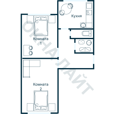 Остекление планировки 2789 дома КОПЭ-Парус