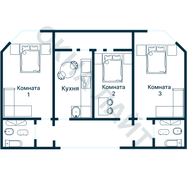 Остекление планировки 2798 дома КОПЭ-Парус