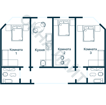Остекление планировки 2799 дома КОПЭ-Парус