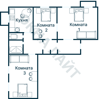 Остекление планировки 2872 дома КПД-4570