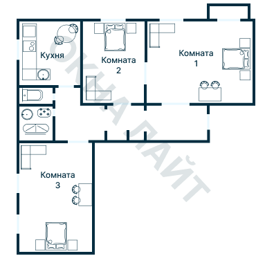 Остекление планировки 2875 дома КПД-4570