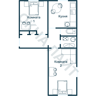 Остекление планировки 2885 дома КПД-4570