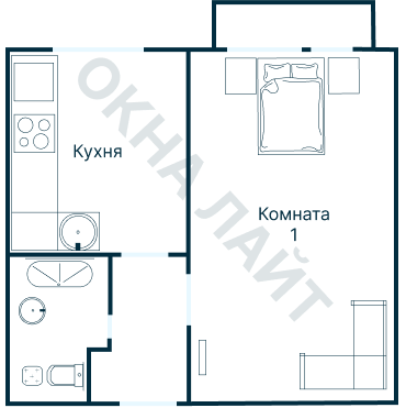 Остекление планировки 2890 дома КПД-4570