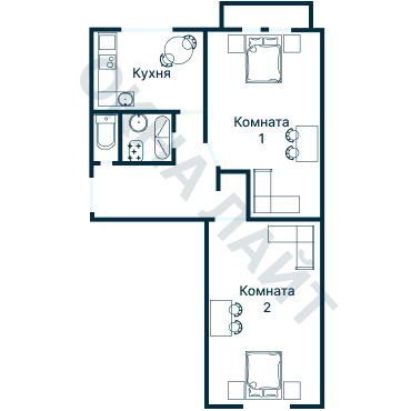 Остекление планировки 2899 дома КПД-4570