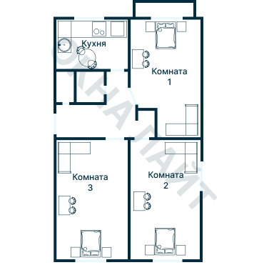 Остекление планировки 2913 дома КПД-4570
