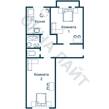 Остекление планировки 2922 дома КПД-4570