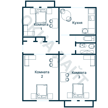 Остекление планировки 2923 дома КПД-4570