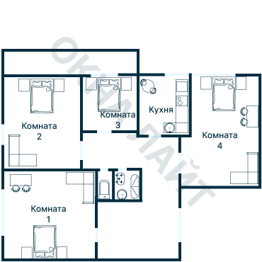 Остекление планировки 2932 дома ММ-1