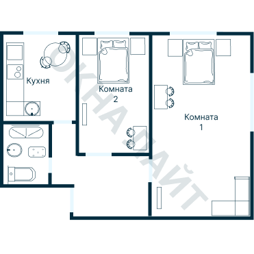 Остекление планировки 2945 дома МПСМ