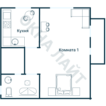 Остекление планировки 2980 дома П-111М