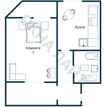 Остекление планировки 2997 дома П-111М