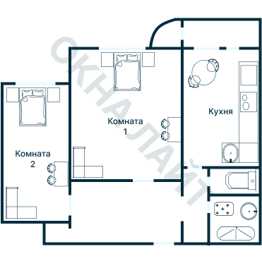 Остекление планировки 3020 дома П-111М
