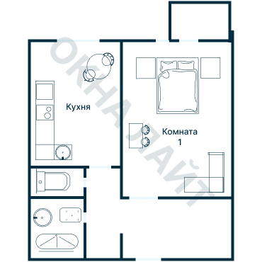 Остекление планировки 3111 дома П-3