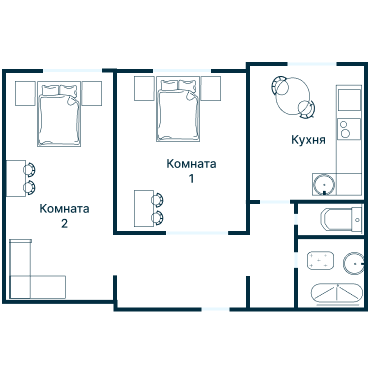 Остекление планировки 3125 дома П-3