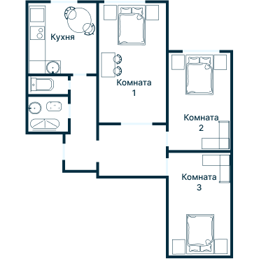 Остекление планировки 3149 дома П-3