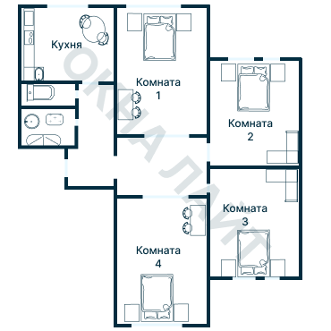 Остекление планировки 3172 дома П-3