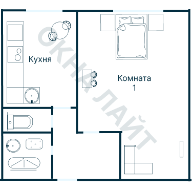 Остекление планировки 3058 дома П-30