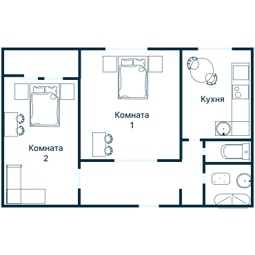 Остекление планировки 3077 дома П-30