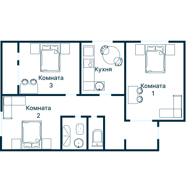 Остекление планировки 3093 дома П-30
