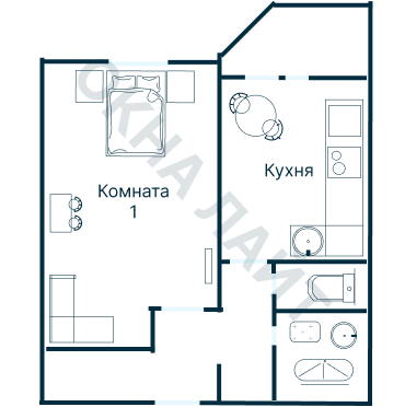 Остекление планировки 3201 дома П-3М