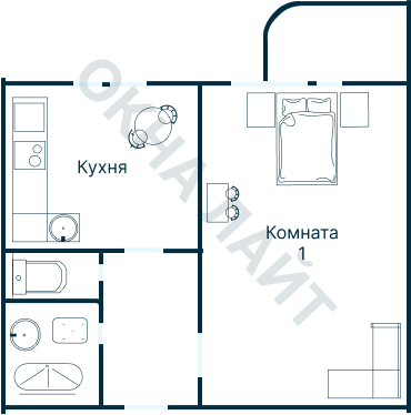 Остекление планировки 3204 дома П-3М