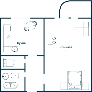 Остекление планировки 3209 дома П-3М