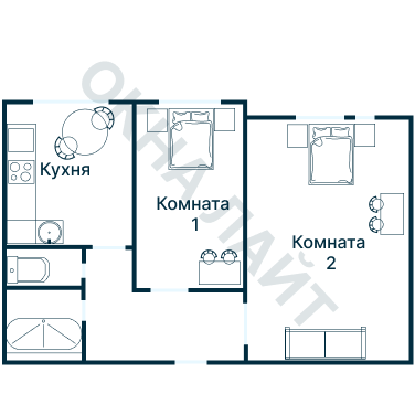 Остекление планировки 3213 дома П-3М